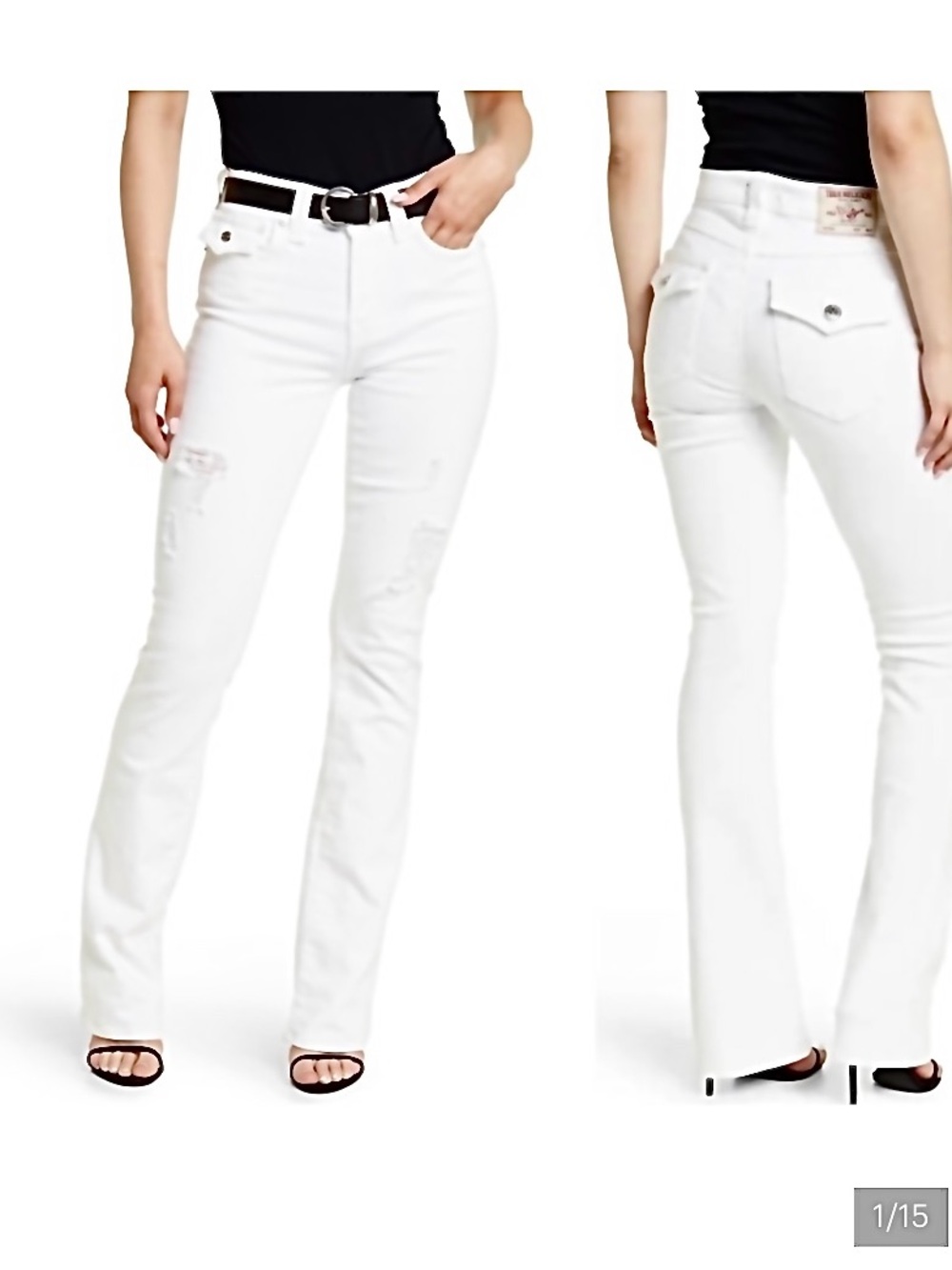 NWT True Religion Becca Mid Rise Bootcut White Women’s W30 L34